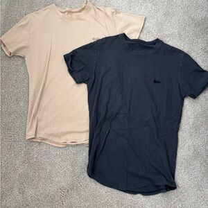 Set of Two Charlie by MZ T-Shirts in Blue and Tan
